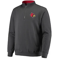 Men's Colosseum Charcoal Louisville Cardinals Tortugas Logo Quarter-Zip Jacket