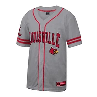 Men's Colosseum Gray Louisville Cardinals Free Spirited Baseball Jersey