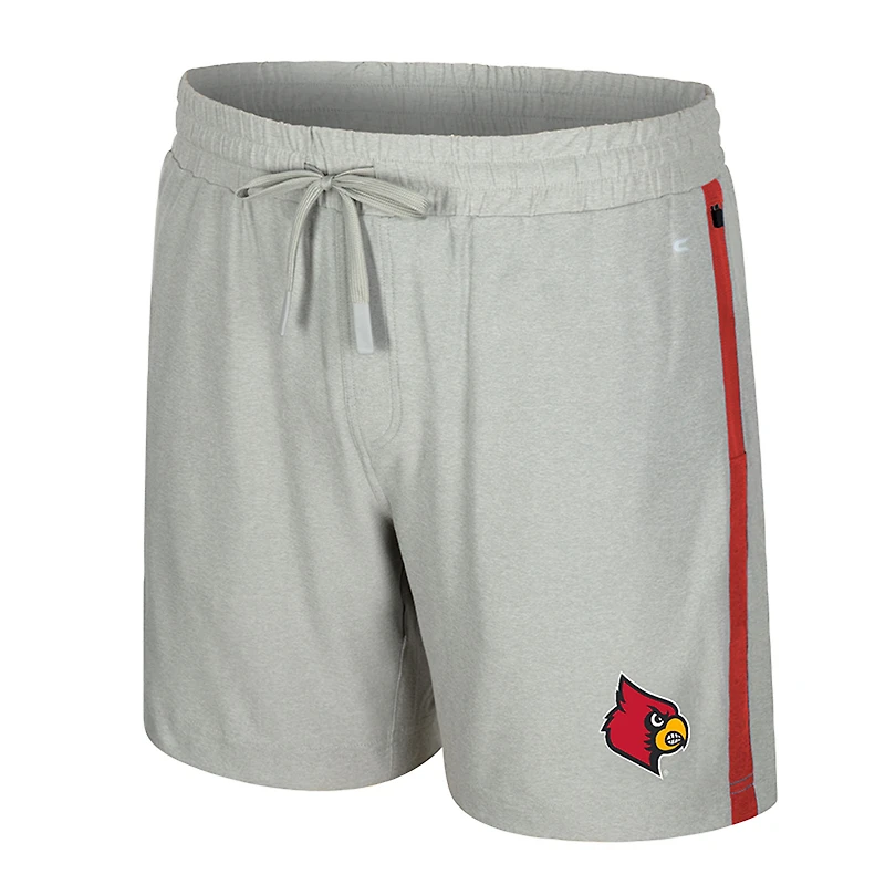 Men's Colosseum Gray Louisville Cardinals Mac Shorts