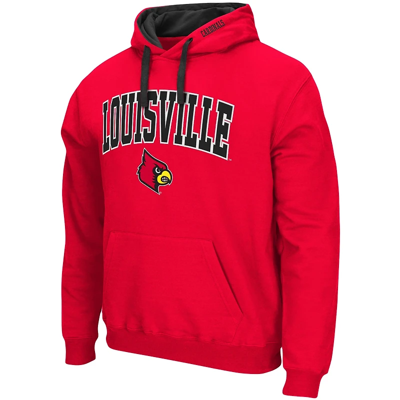 Sweat à capuche Colosseum Red Louisville Cardinals Big & Tall Arch Logo 2.0 pour homme
