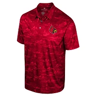 Polo à imprimé Daly des Cardinals de Louisville rouge Colosseum pour hommes