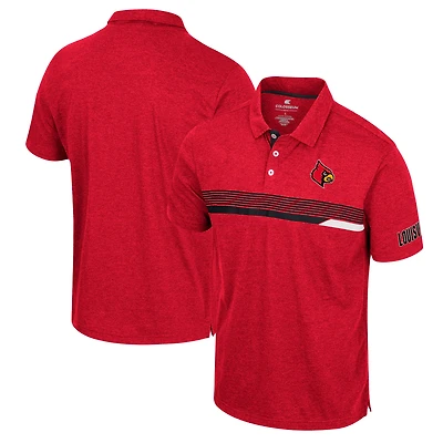 Polo No Problemo Colosseum Red Louisville Cardinals pour homme