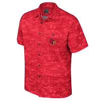 Men's Colosseum Red Louisville Cardinals Ozark Button-Up Shirt
