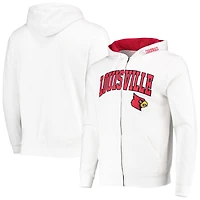 Chandail à capuchon Colosseum pour homme blanc Louisville Cardinals Arch & Logo 3.0