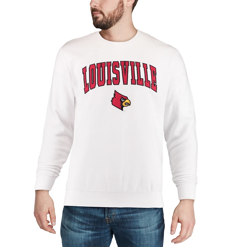 Sweat Colosseum pour homme blanc Louisville Cardinals avec arc et logo