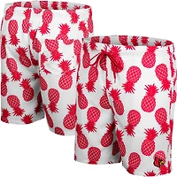 Short de bain pour homme Colosseum White Louisville Cardinals Pineapples