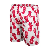Short de bain pour homme Colosseum White Louisville Cardinals Pineapples