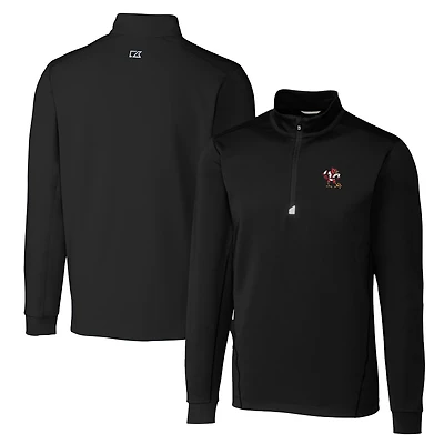 Pull-over extensible Traverse à quart de zip pour homme, noir, la collection Louisville Cardinals, Coupeur & Buck, Grande Taille