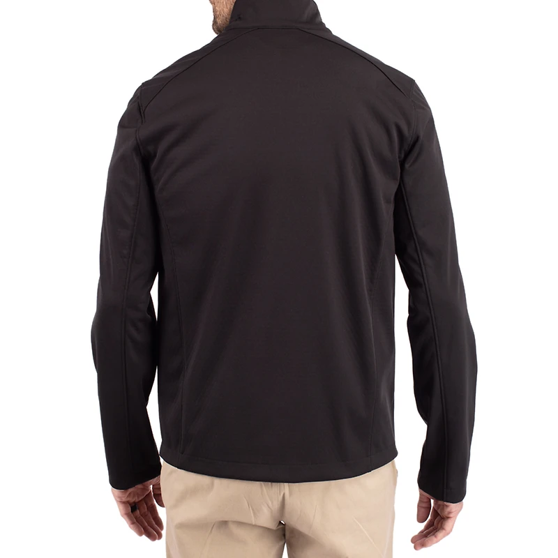 Veste Cutter & Buck rouge Louisville Cardinals Evoke Eco Softshell recyclée à fermeture éclair intégrale pour homme