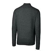 Pull zippé quart de tour pour homme, couleur charbon chiné, coupe Cutter & Buck, Louisville Cardinals, Lakemont Tri-Blend, grande taille