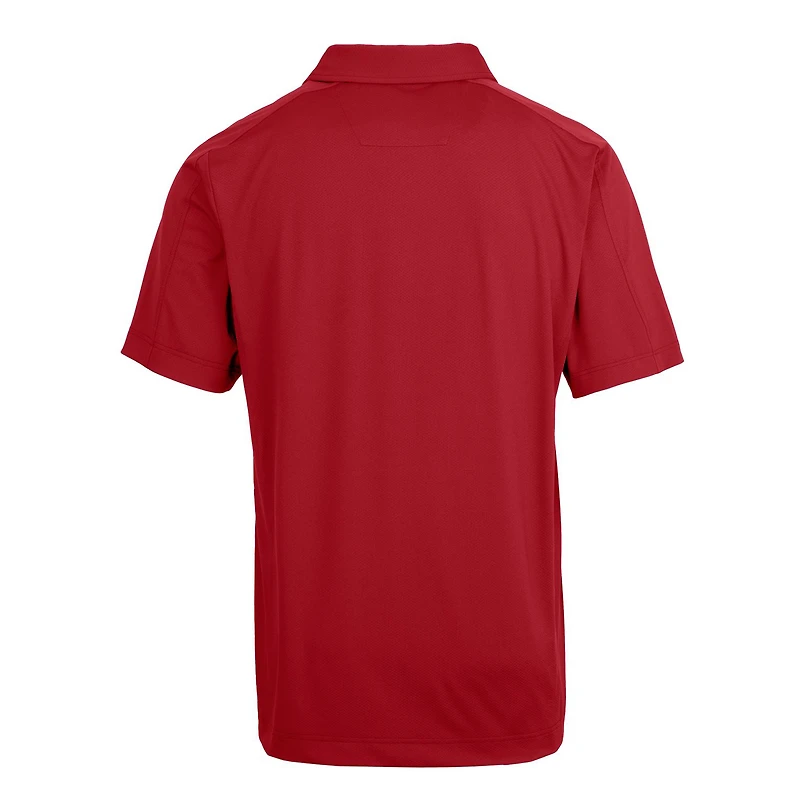 Polo texturé stretch grande taille Cutter & Buck rouge Louisville Cardinals pour homme