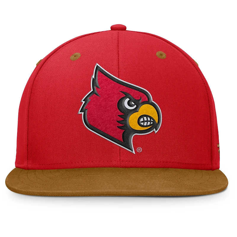 Men's Fanatics Red/Brown Louisville Cardinals NoBo Fitted Hat