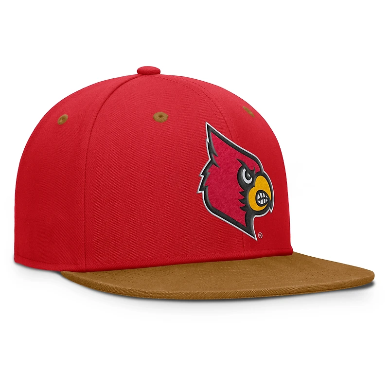 Men's Fanatics Red/Brown Louisville Cardinals NoBo Fitted Hat