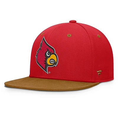 Men's Fanatics Red/Brown Louisville Cardinals NoBo Fitted Hat