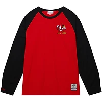 Men's Mitchell & Ness Red Louisville Cardinals Legendary Slub Raglan Long Sleeve T-Shirt