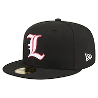 Men's New Era Black Louisville Cardinals On-Field Baseball Fitted Hat