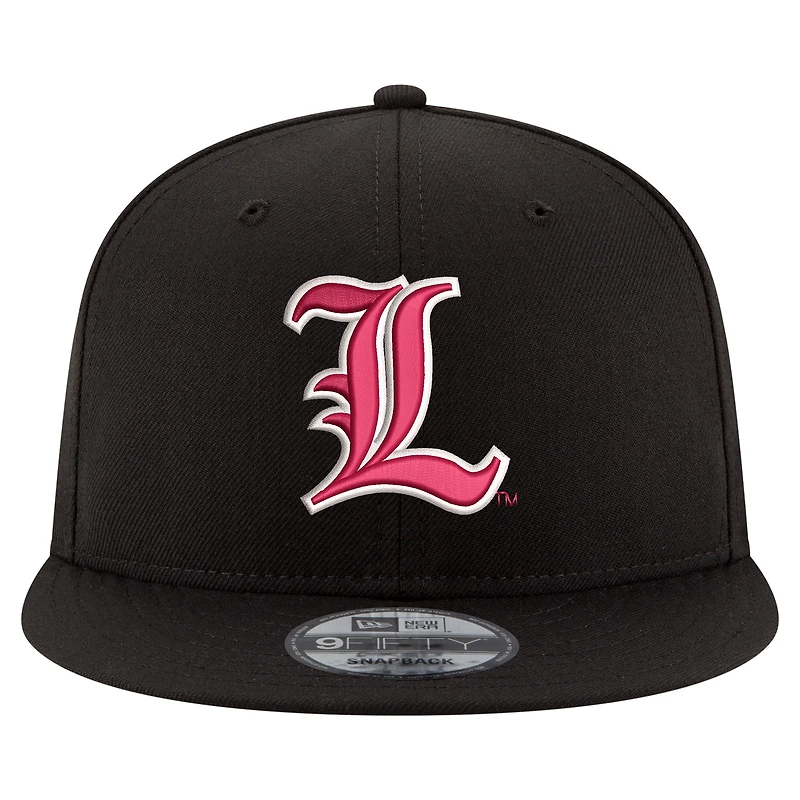 Men's New Era Black Louisville Cardinals Team 9FIFTY Snapback Hat