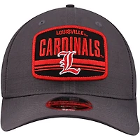 Men's New Era Charcoal Louisville Cardinals Team Elevated 9SEVENTY Stretch-Snap Adjustable Hat
