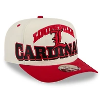 Men's New Era Cream/Red Louisville Cardinals March Madness Historic Collection 9FIFTY A-Frame Snapback Hat