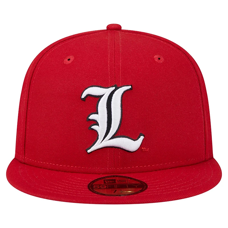 Casquette ajustée 59FIFTY Louisville Cardinals New Era pour homme rouge