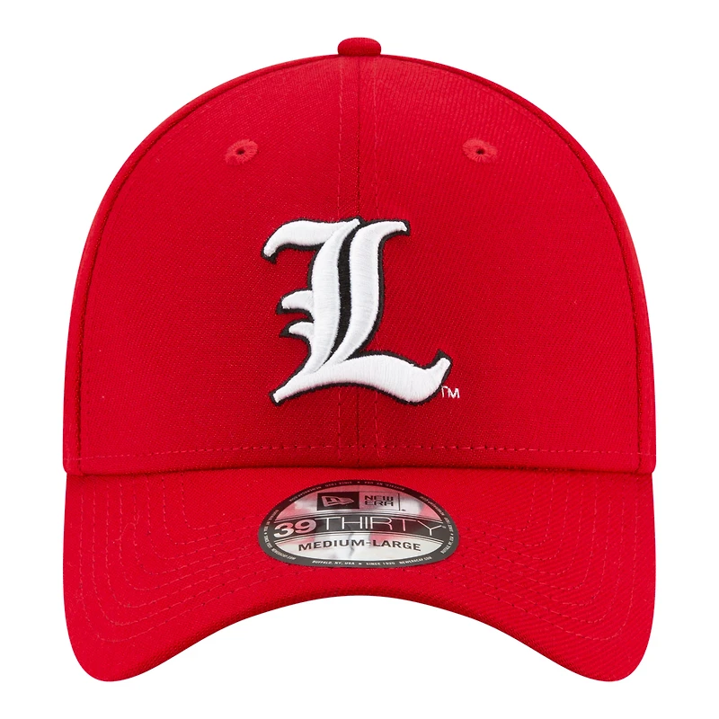 Casquette New Era rouge Louisville Cardinals Team Classic 39THIRTY Flex pour homme