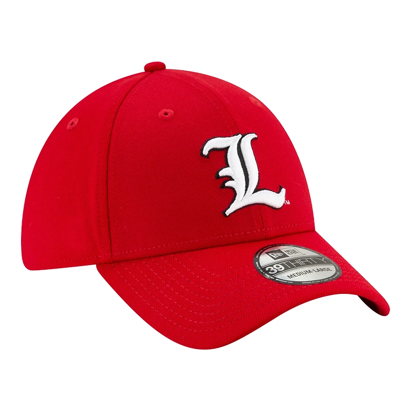 Casquette New Era rouge Louisville Cardinals Team Classic 39THIRTY Flex pour homme