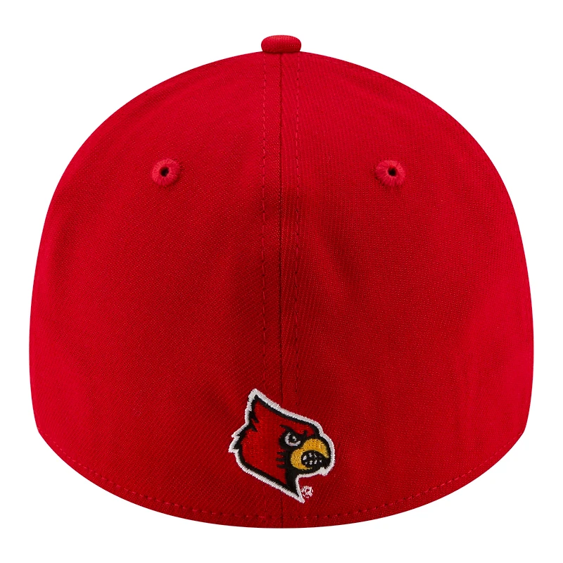 Casquette New Era rouge Louisville Cardinals Team Classic 39THIRTY Flex pour homme