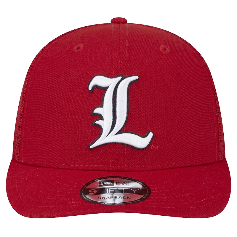 Men's New Era Red Louisville Cardinals Trucker 9FIFTY Snapback Hat