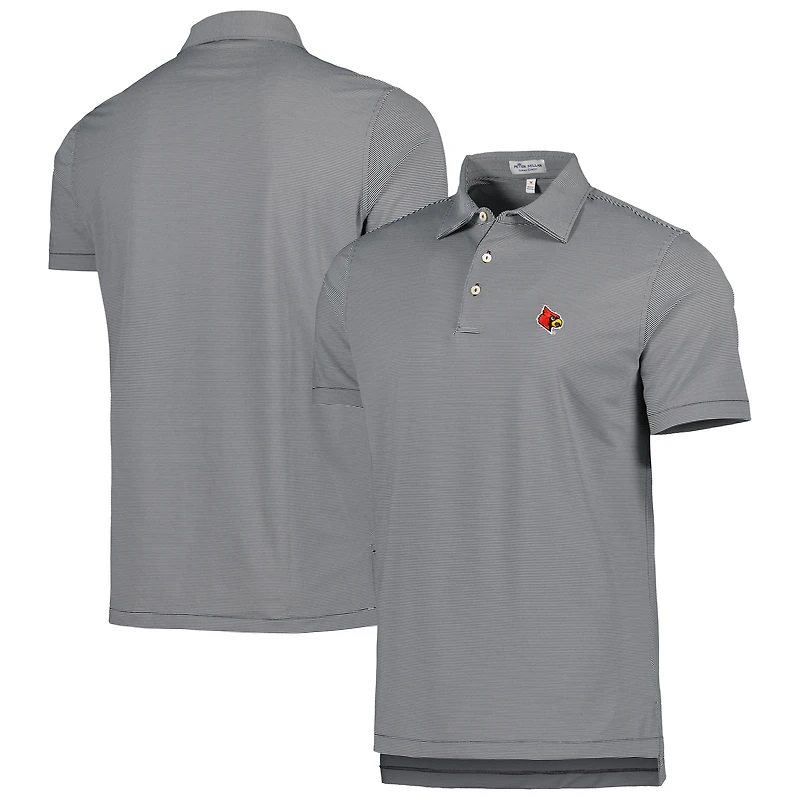 Polo en jersey à rayures Jubilee Louisville Cardinals pour homme Peter Millar noir