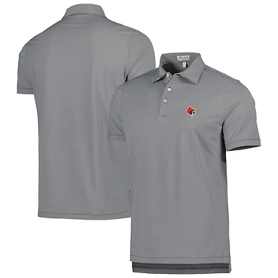 Polo en jersey à rayures Jubilee Louisville Cardinals pour homme Peter Millar noir
