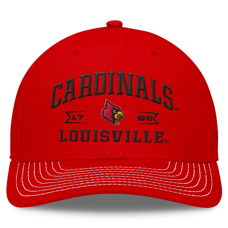 Men's Top of the World Red Louisville Cardinals Carson Trucker Adjustable Hat