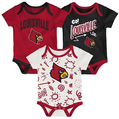 Ensemble trois pièces pour nouveau-né et nourrisson Outerstuff Louisville Cardinals All Day Play