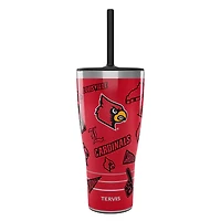 Gobelet Tervis Louisville Cardinals de 30 oz avec couvercle à paille