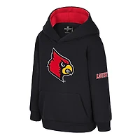 Toddler Colosseum  Black Louisville Cardinals Big Logo Volume Fleece Pullover Hoodie