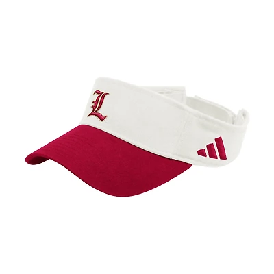 Visière ajustable unisexe blanche adidas Louisville Cardinals Dugout