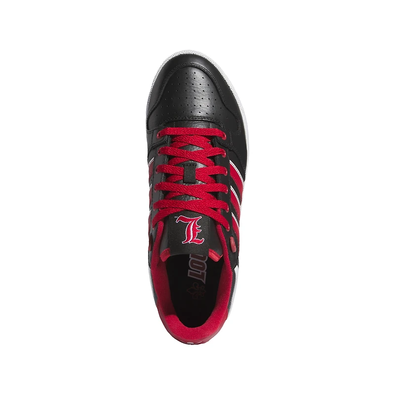 Chaussures de basket-ball unisexes adidas Louisville Cardinals Centennial 85 Low noires/rouges