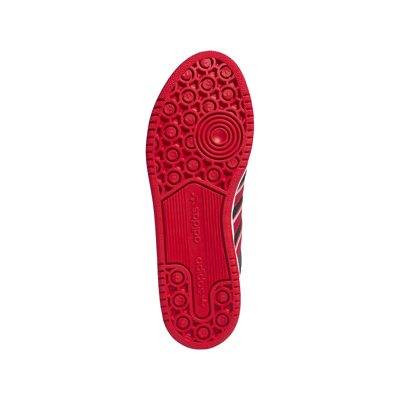 Chaussures de basket-ball unisexes adidas Louisville Cardinals Centennial 85 Low noires/rouges