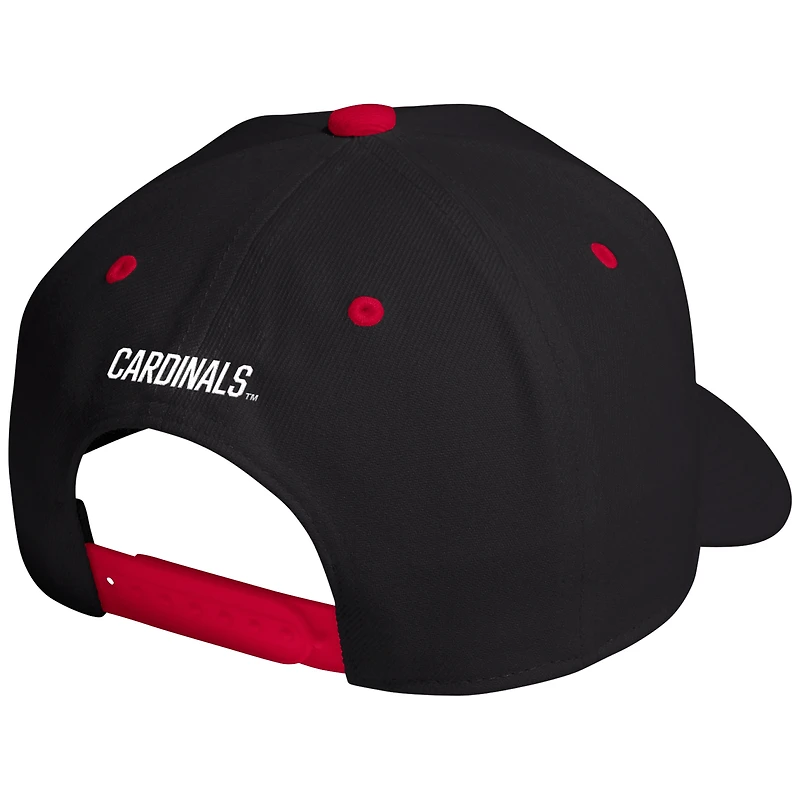 Unisex adidas  Black Louisville Cardinals Throwback A-Frame Adjustable Hat