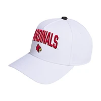 Casquette ajustable unisexe adidas blanche Louisville Cardinals Locker Room A-Frame