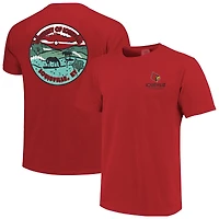 Unisex Red Louisville Cardinals Scenic Comfort Colors T-Shirt