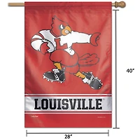 Bannière verticale simple face WinCraft Louisville Cardinals 28" x 40" College Vault