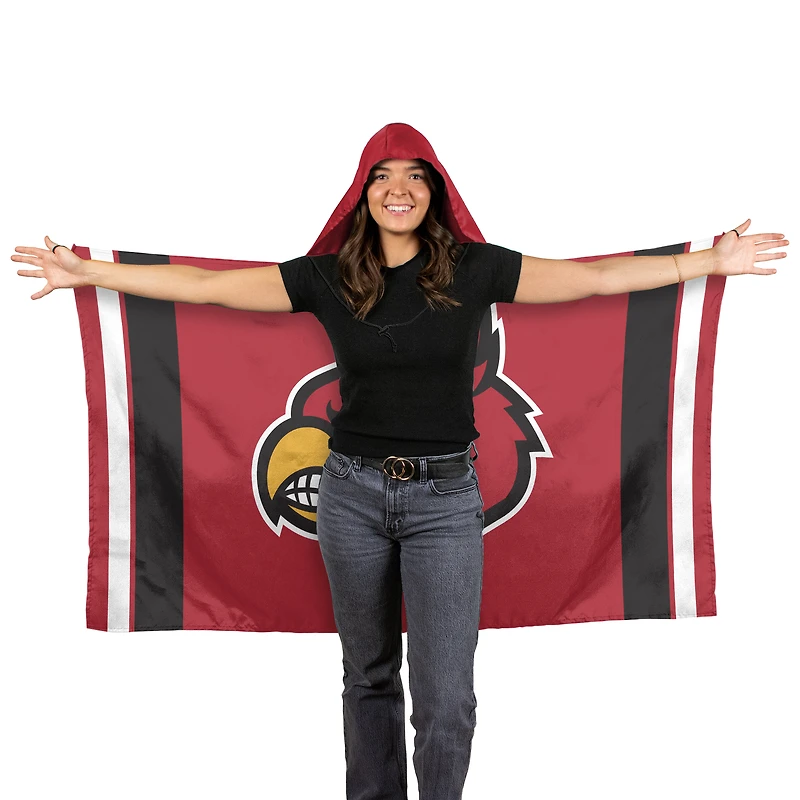 Drapeau à capuche WinCraft Louisville Cardinals 3' x 5'