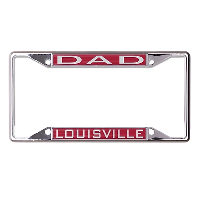 WinCraft Louisville Cardinals Dad School Supporter Laser Cut Metal License Plate Frame