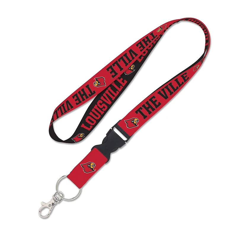 WinCraft Louisville Cardinals Slogan Lanyard avec boucle amovible