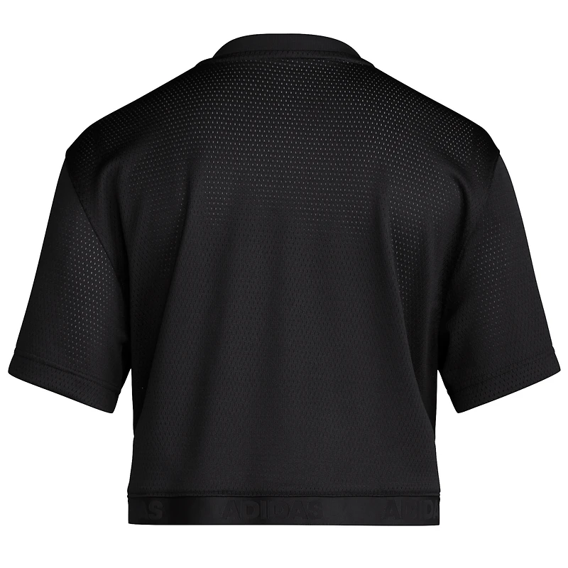 Women's adidas Black Louisville Cardinals 1980s Throwback Cropped T-Shirt