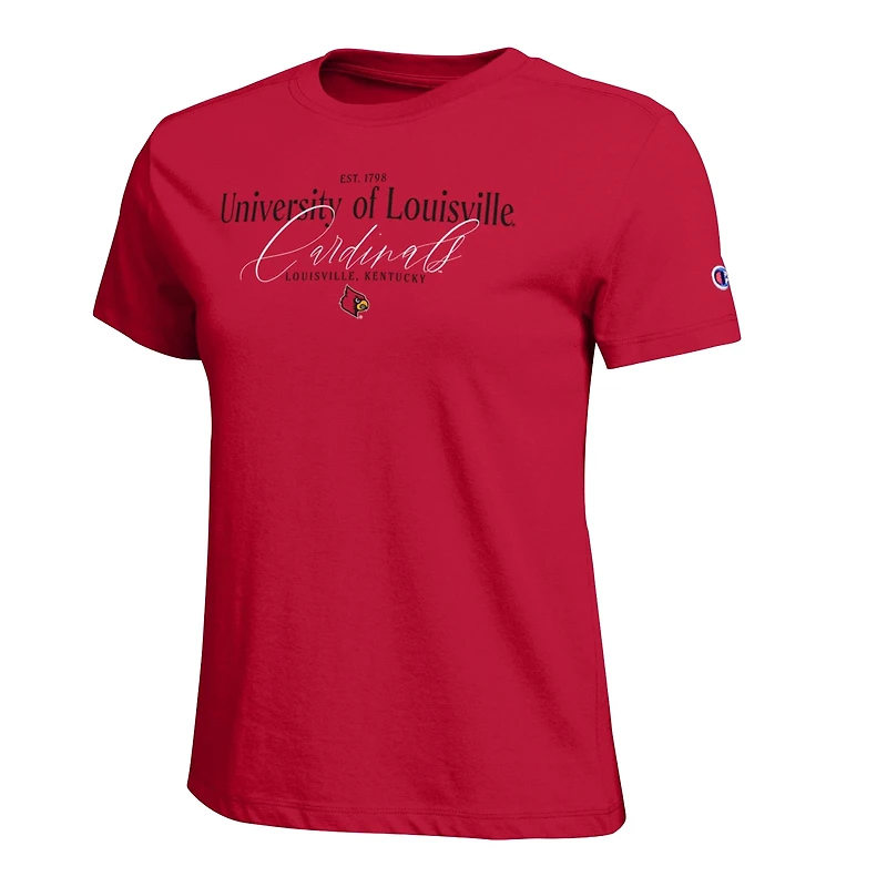 Women's Champion  Red Louisville Cardinals Lifestyle T-Shirt