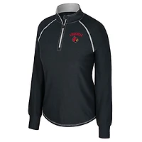 Haut raglan Colosseum noir pour femme des Cardinals de Louisville Bikram à fermeture éclair quart tour