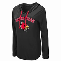 T-shirt Colosseum noir pour femme Louisville Cardinals My Lover léger à capuche