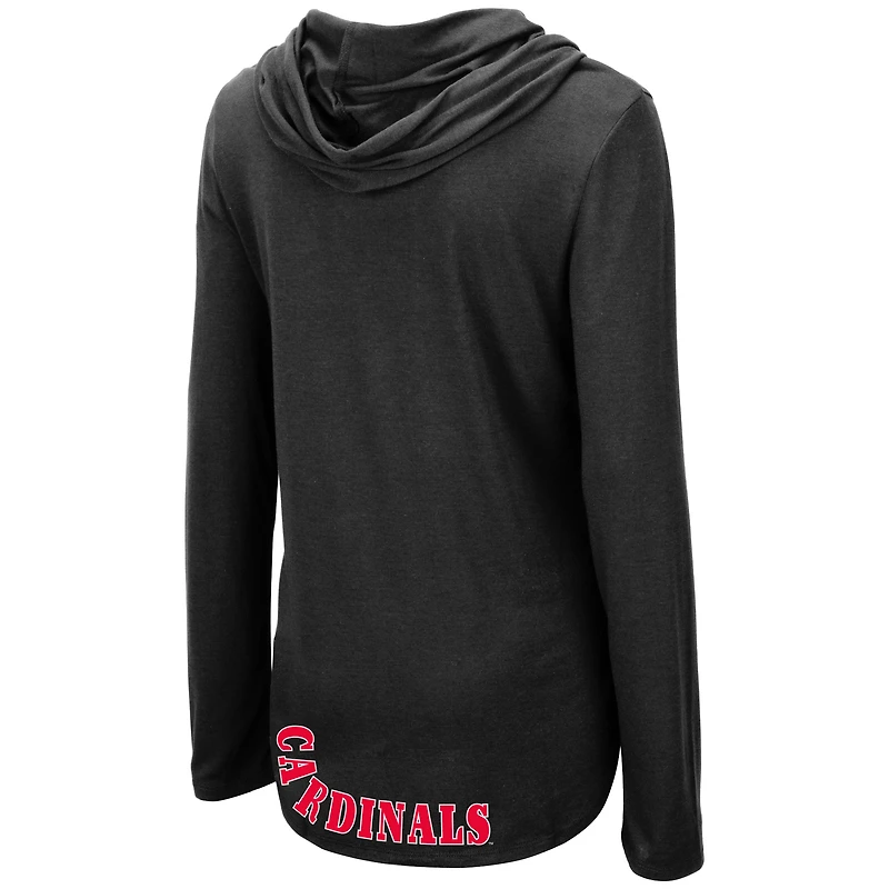 T-shirt Colosseum noir pour femme Louisville Cardinals My Lover léger à capuche