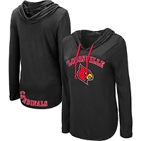 T-shirt Colosseum noir pour femme Louisville Cardinals My Lover léger à capuche